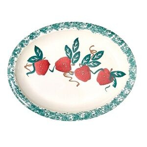 Vintage Chaparral Pottery Apple Platter 10 3/4” X 8 1/4”